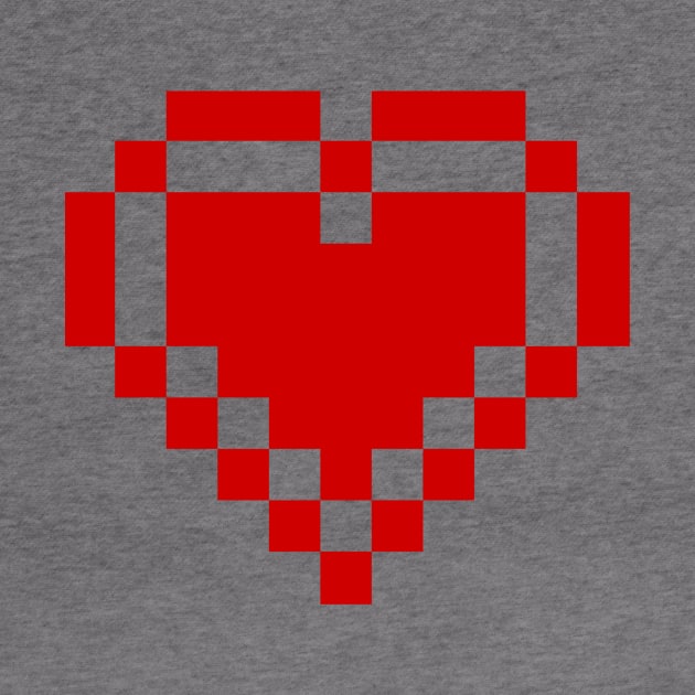 Red Pixel Heart by saradaboru